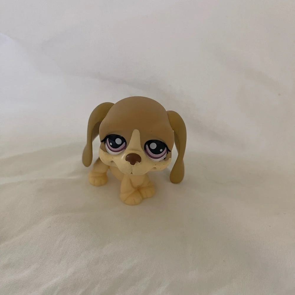 LPS Littlest Pet Shop #1465 Beige Tan Basset Dog